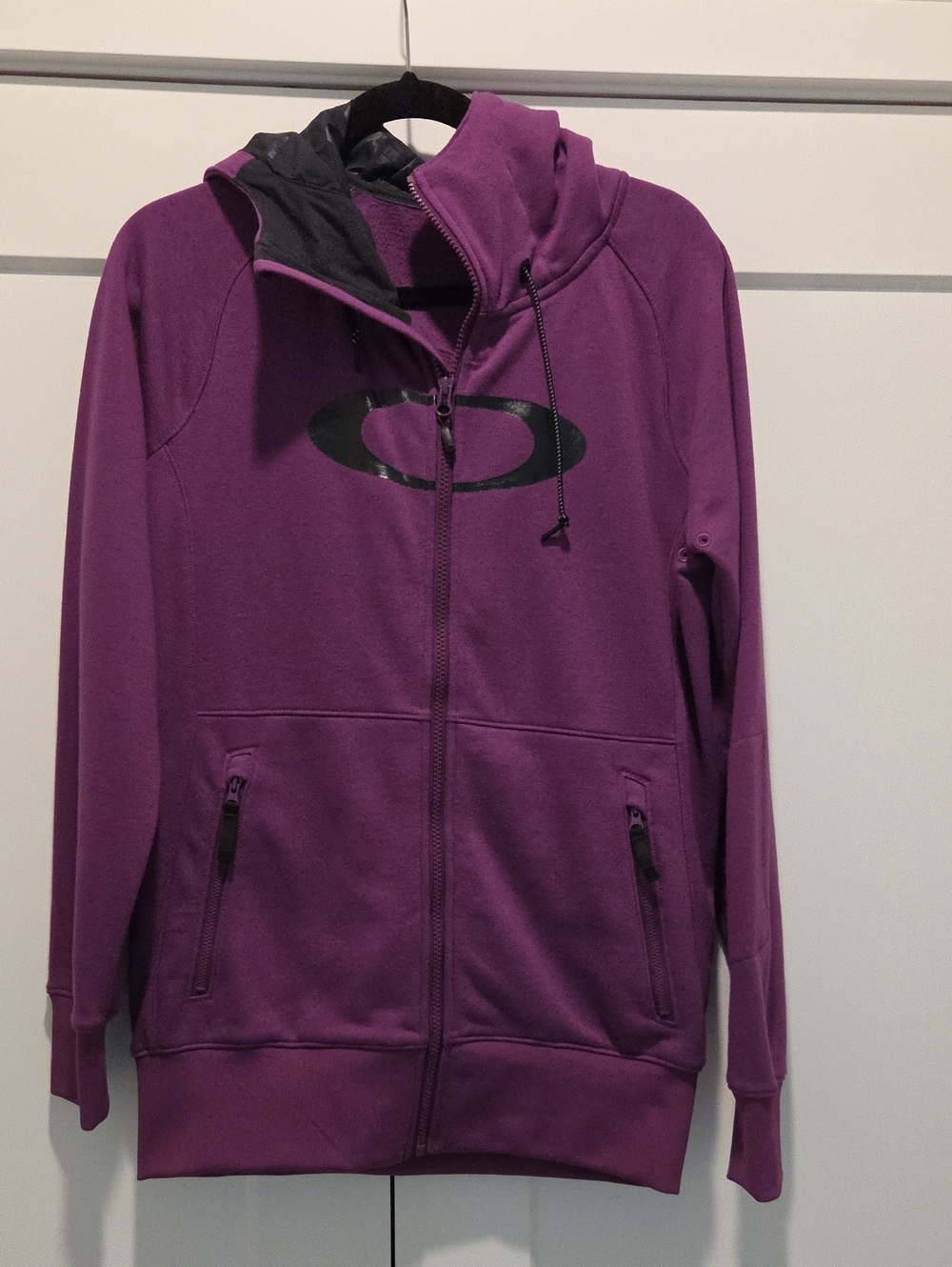 Oakley Women's Plum Full-Zip Hotel Ellipse Hoodie with Black Logo